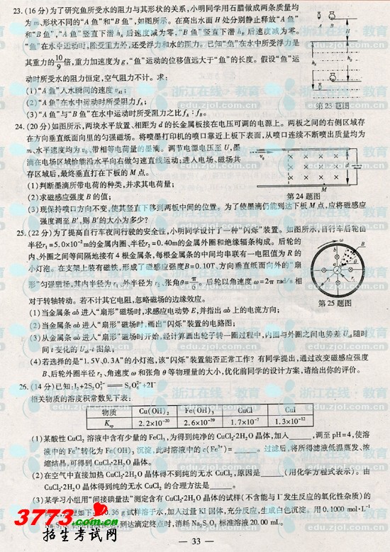 2012㽭ʡ߿ۺԾ⼰ο