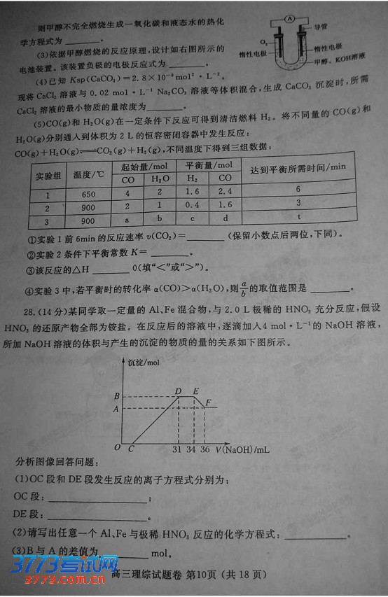 2013郑州二模试题答案