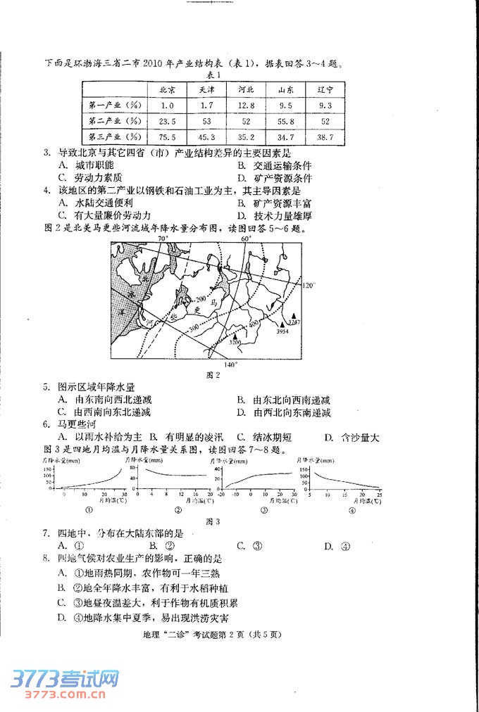 2014成都二诊文综试题及答案