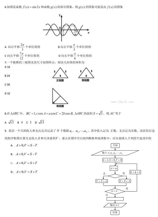 1458465286840427.png 2016呼市一模数学答案2016年呼和浩特市高三质量普查调研考试理科数学试题