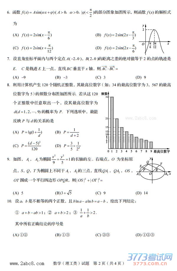 1460616953925876.jpg 四川省2016年普通高考适应性测试理科数学试题及答案