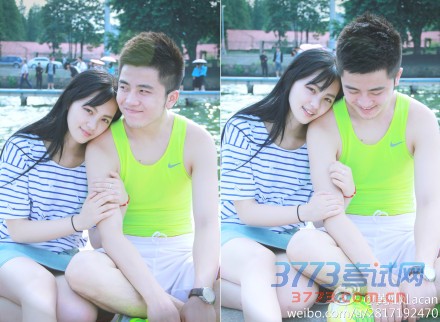 武大女神黄灿灿与男友激吻 甜美生活照曝光(组图)