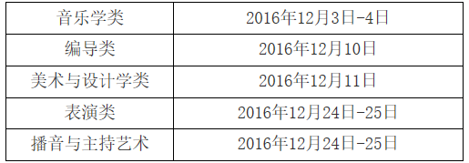 2017年上海市普通高等学校招生艺术类专业统一考试日期确定