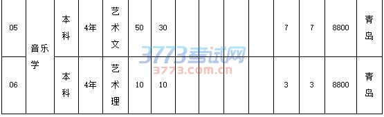 山东科技大学2017年艺术类专业招生简章