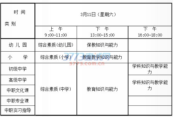2017年上半年陕西省中小学教师资格考试笔试公告