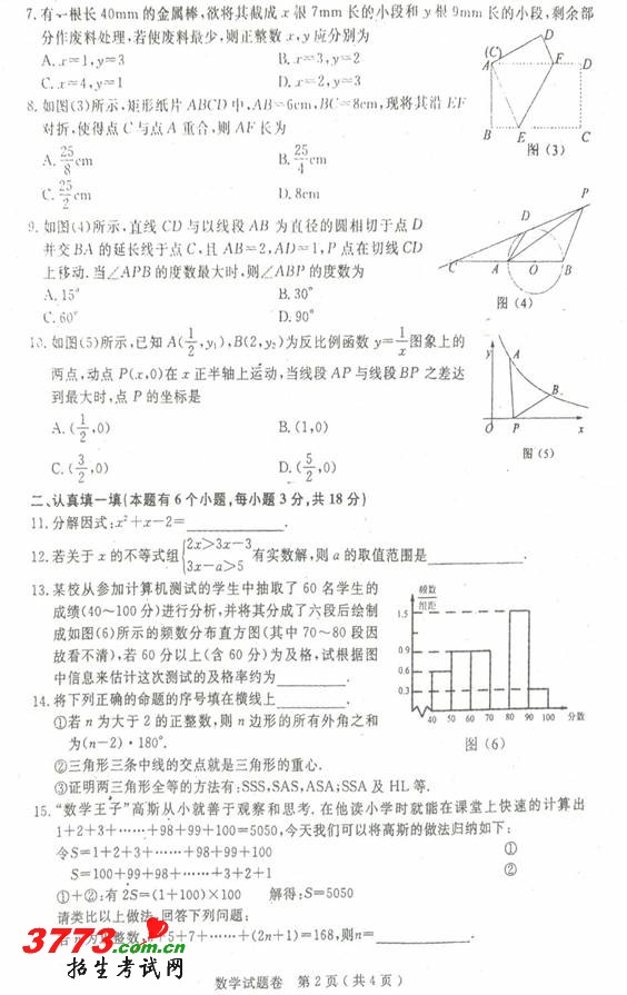 ʯ2012пѧ(word) .doc-http://www.2exam.com