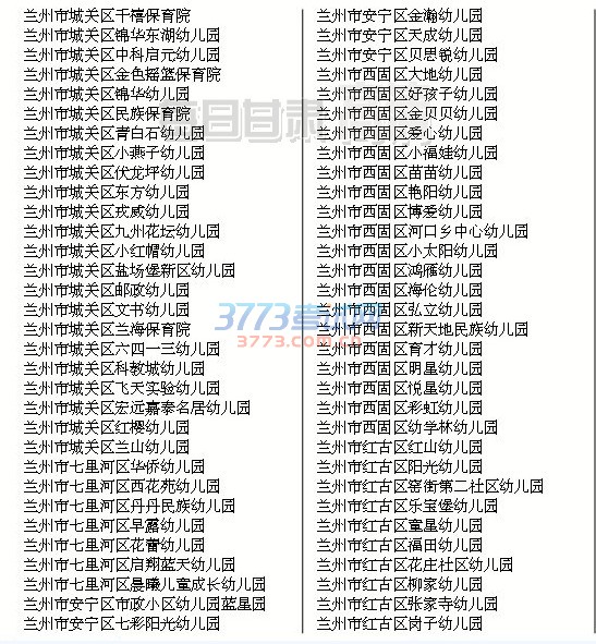 兰州157所普惠性民办幼儿园名单公布