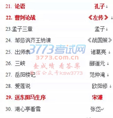 2017重庆中考语文作文与古诗真题--南开名师点评!内附考纲对比及八首考试原诗