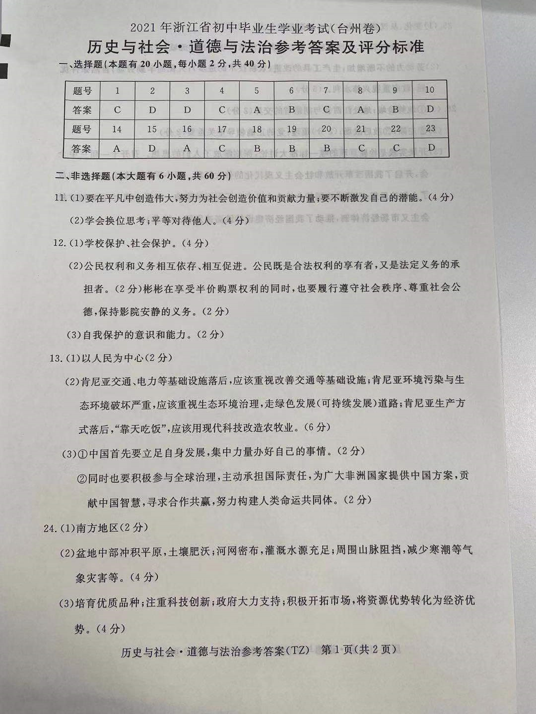 2021㽭̨п뷨δ𰸣PDF棩